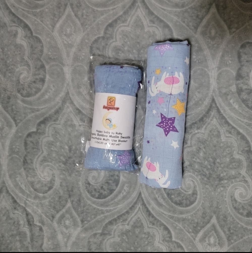 Happy Baby Organic Bamboo Muslin Swaddle Blanket